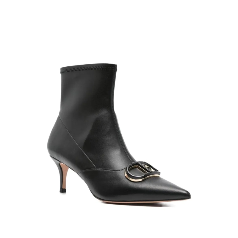 Twin-Set Bottes Pointed Toe Ankle Boots Black