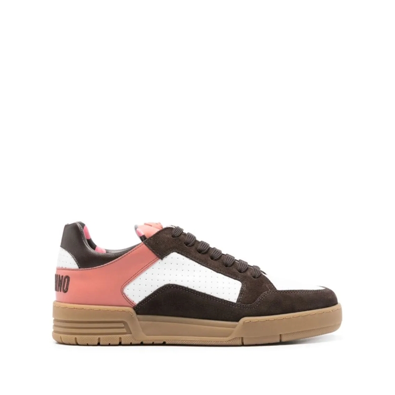 Moschino Low-Top-Sneaker Panelled Low-Top Sneakers Neutrals