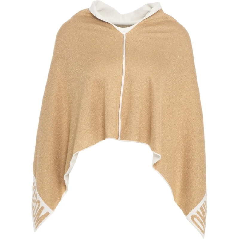 Moschino Veste de transition Cape with logo details gold