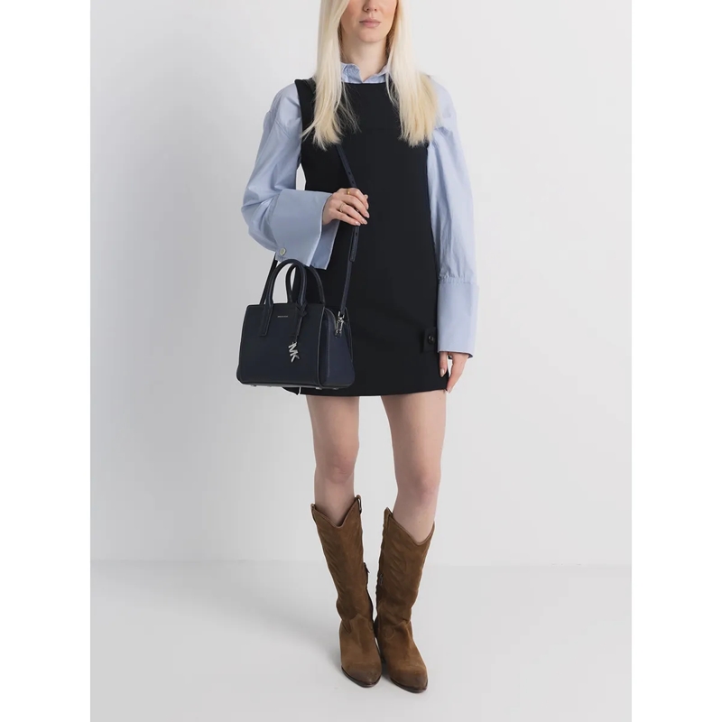 MICHAEL Michael Kors Satchel Laila Sm Satchel Dress Blues(Image 3)