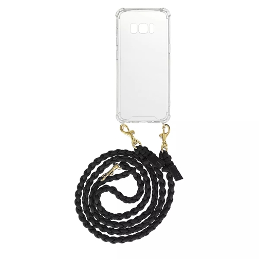 fashionette Smartphone Galaxy S8 Necklace Braided Black/Gold Étui pour téléphone portable