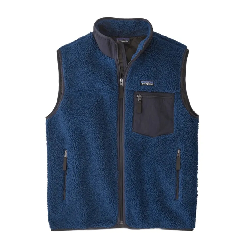 PATAGONIA Trui Textured Fleece Vest With High Collar Green