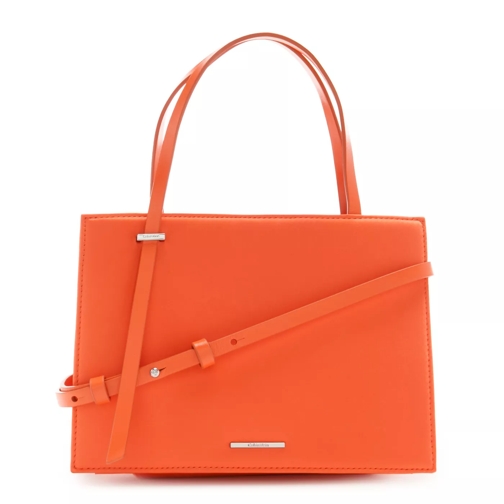 Calvin Klein Calvin Klein Square Orangene Handtasche K60K611358 Orange Rymlig shoppingväska