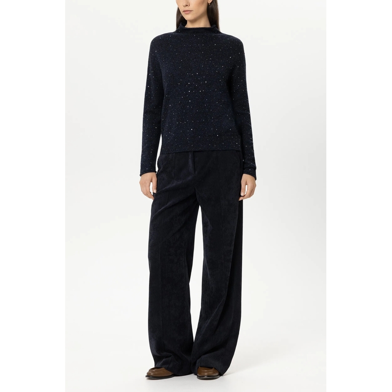 Luisa Cerano Trui Pullover aus Woll-Seide-Mix blau(Image 2)