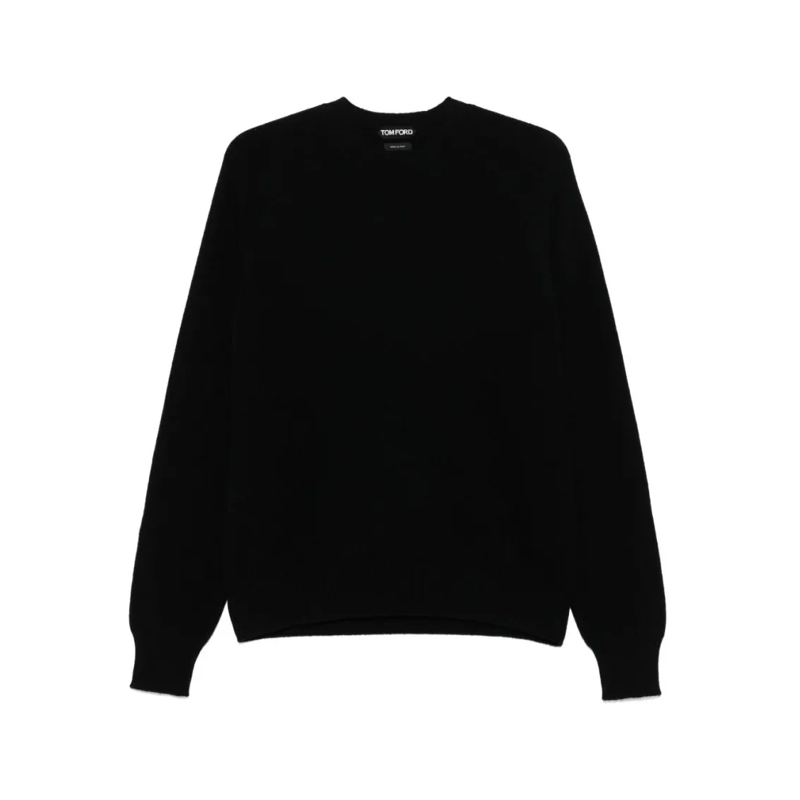 Tom Ford Pullover Crew Neck Cashmere-Lambswool Knitwear Black