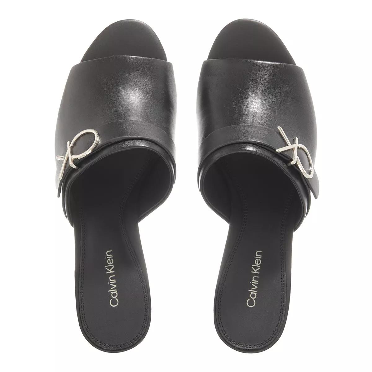 calvin klein slippers & mules, heel sandal en noir - pour dames