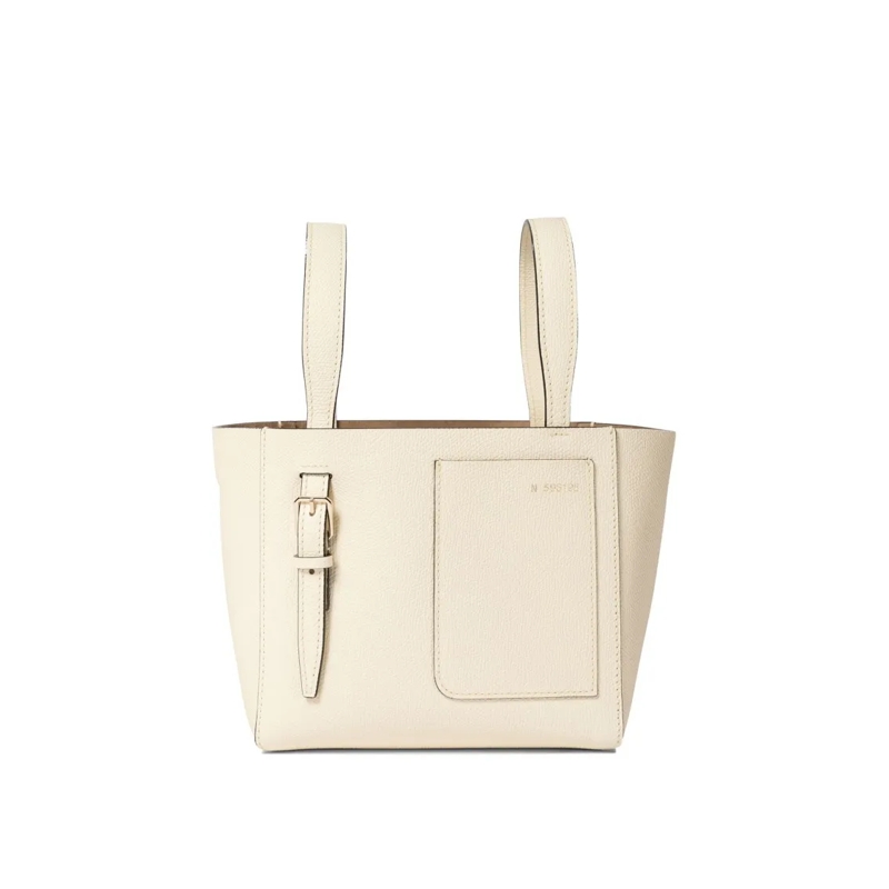 Valextra Buideltas "Soft Micro" Bucket Bag Neutrals