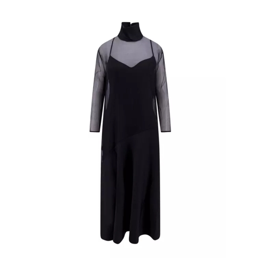 Khaite Black Silk Dress Black 
