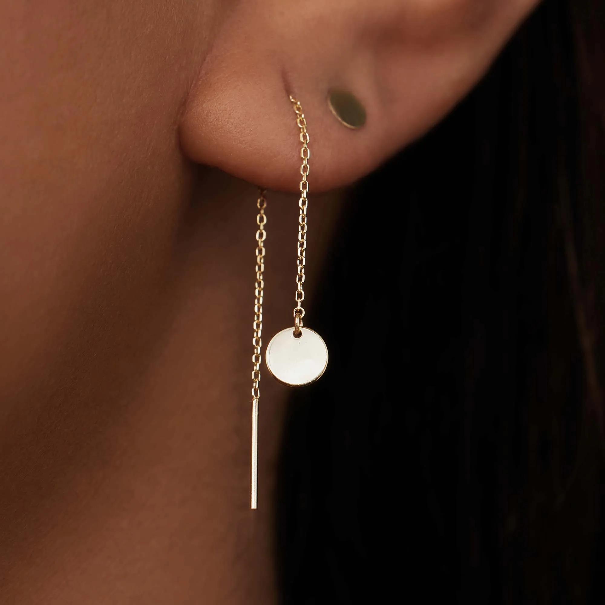 Thumbnail - Isabel Bernard Ohrringe - Le Marais Jeanne 14 Karat Drop Earrings With Circl - Gr. unisize - in Gold - für Damen