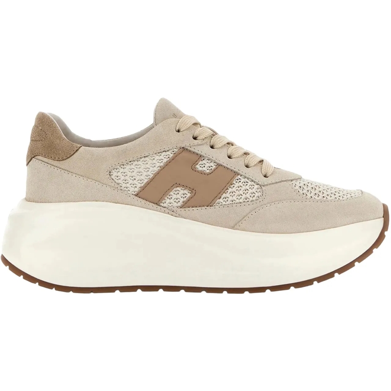 Hogan Low-Top-Sneaker Flat Shoes Beige beige