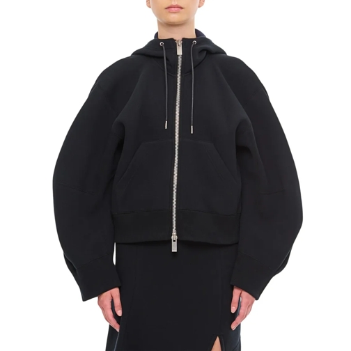 Sacai Sponge Sweat Hoodie Black Chemises