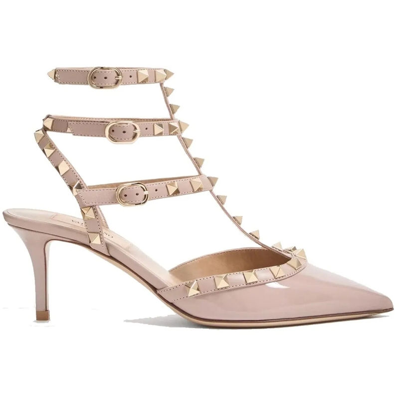 Valentino Garavani T-Shirt Valentino Garavani Rockstud Pumps beige