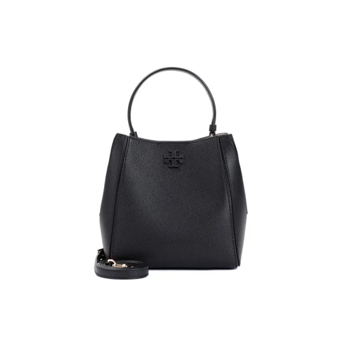 Tory Burch Mcgraw Small Bucket Bag Black Bucket Bag