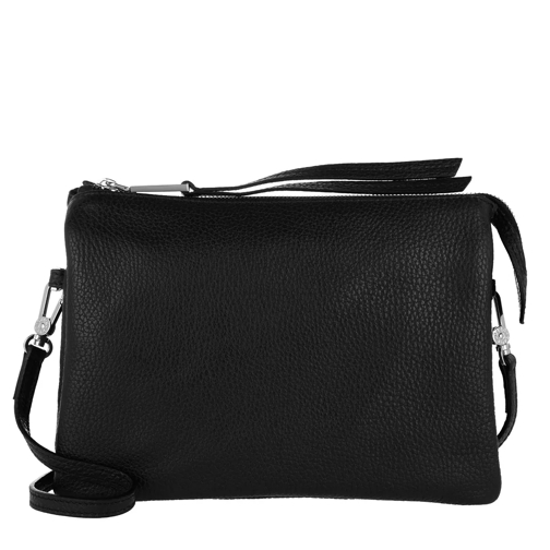 Abro Adria Leather Crossbody 2 Black/Nickel Crossbody Bag