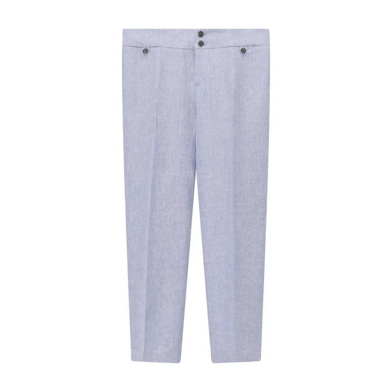 Etro Freizeithose Hose aus Leinen blau