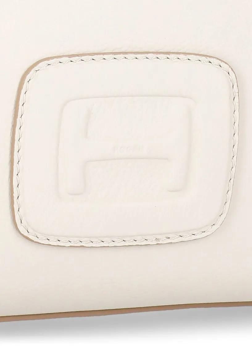 Hogan Hobo bags Ivory Pebbled Leather Shoulder Bag in beige