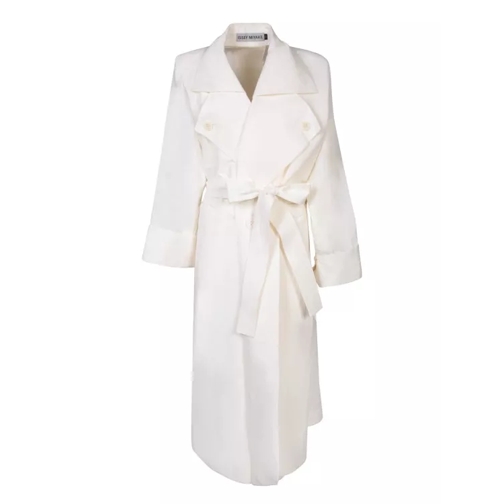 Issey Miyake Linen Trench Coat White 