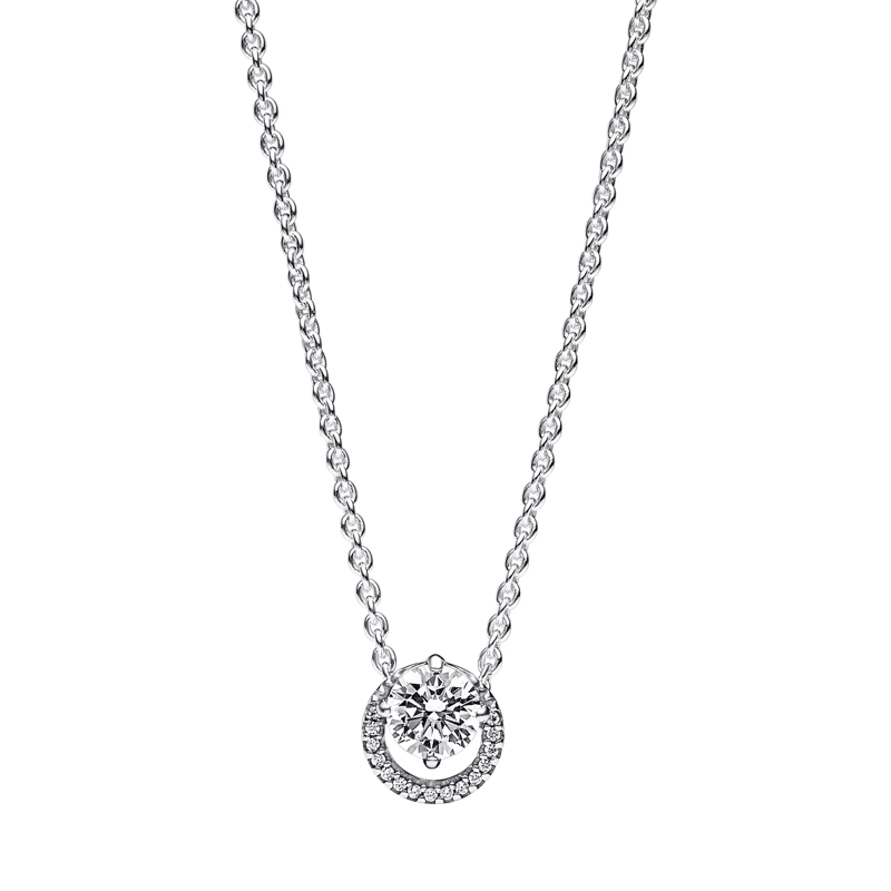 Pandora Mittellange Halskette Sterling silver Cubic Zirconia Silver