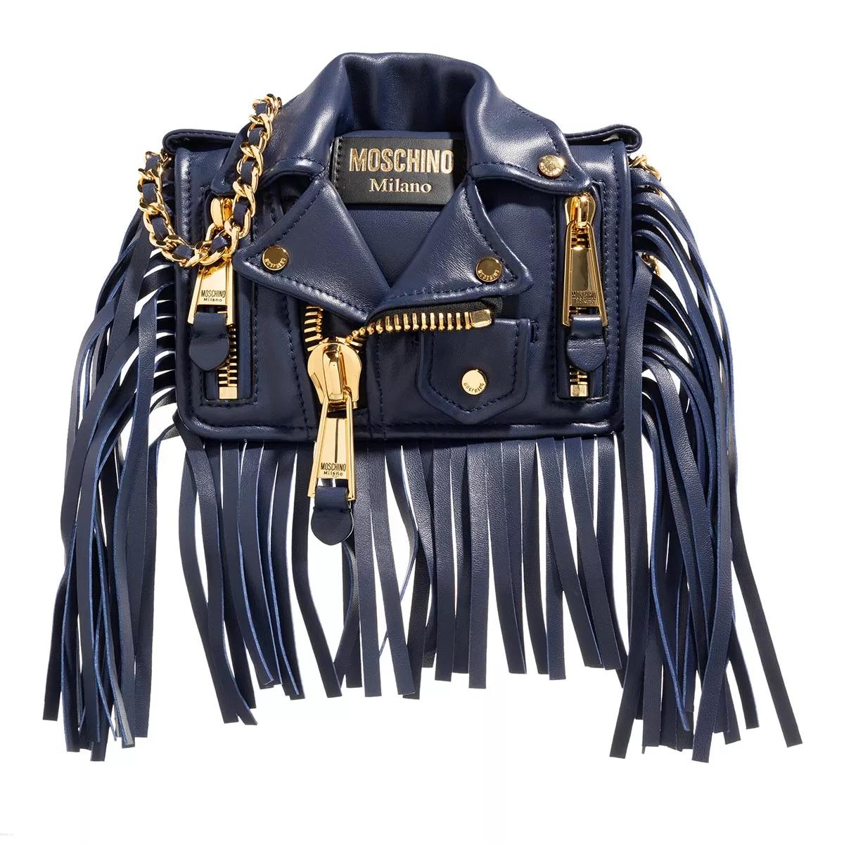 Moschino Crossbody Bags - Biker Bag Fringes - Gr. unisize - in Blau - für Damen