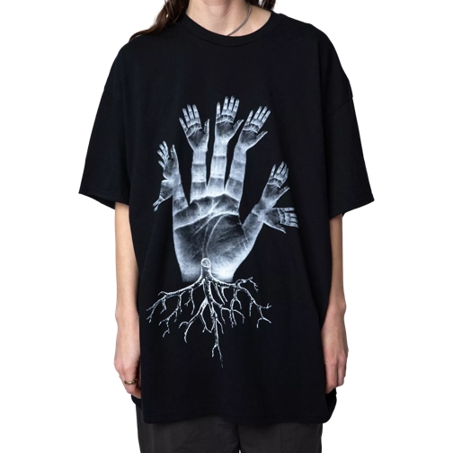 Westfall T-Shirt mit "Earth Hand"-Motiv black black 