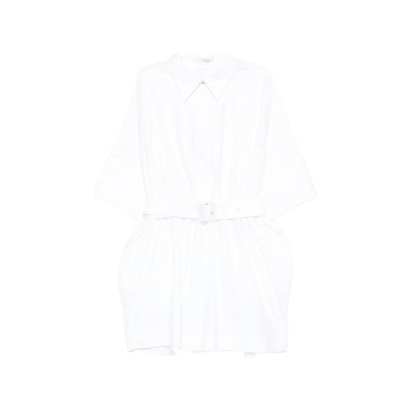 Givenchy Mini-jurk Oversized White Silk And Nylon Dress White