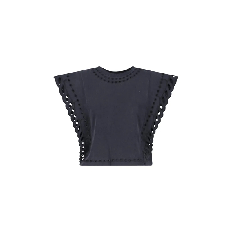 Etoile Isabel Marant T-shirt Classic Black T-Shirts And Polos With Versatile Fi Blue