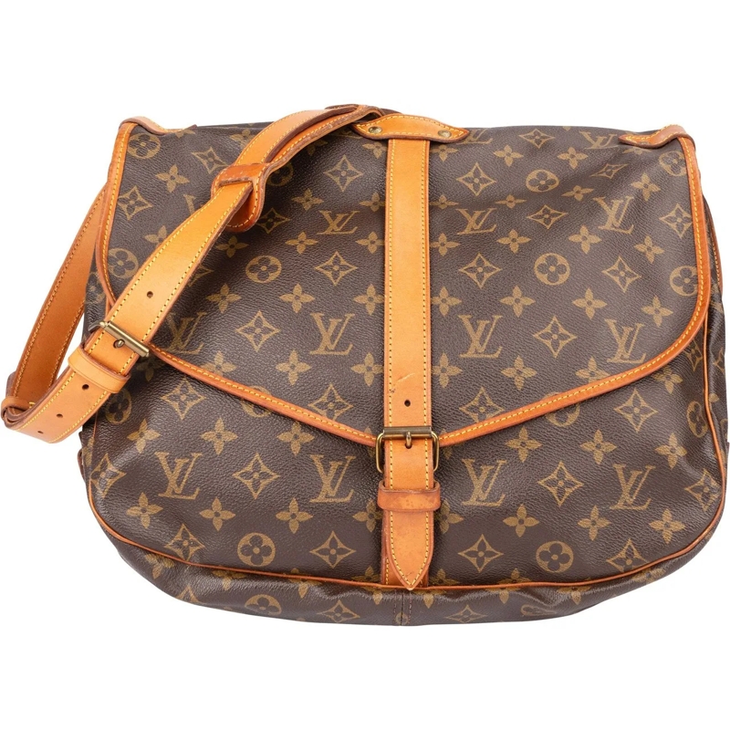 Louis Vuitton Schultertasche Louis Vuitton Canvas Monogram Saumur 35 Crossbody  braun