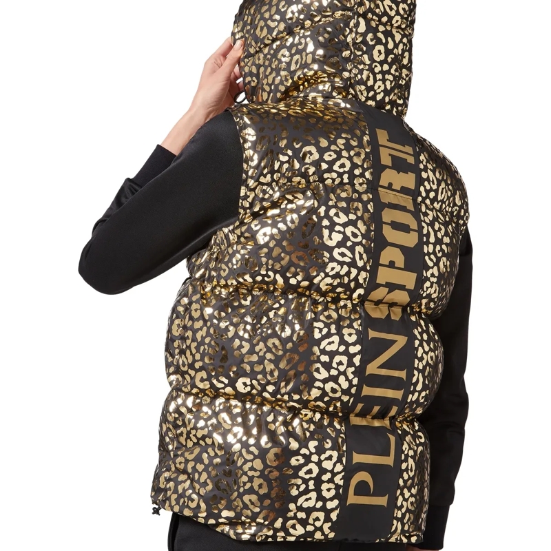 Plein Sport Weste Daunenweste Leopard gold(Image 5)