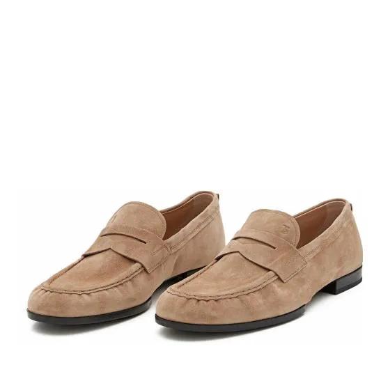 Tod%27s Loafers & Ballerinas - Suede Loafers - Gr. 10 - in Braun - für Damen