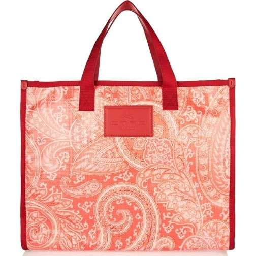 Etro Fourre-tout Paisley Print Tote Bag orange