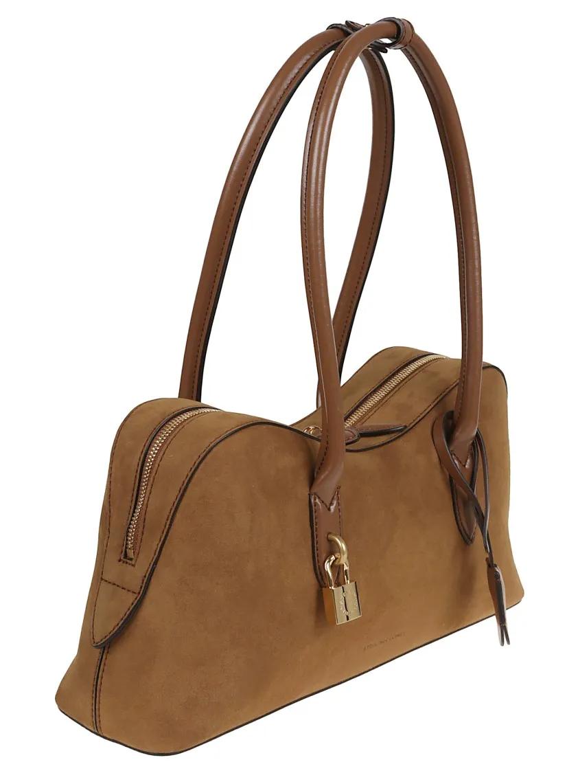 Stella Mccartney Shoppers & Totes Sculptural Tote Bag In Vegan Suede in bruin