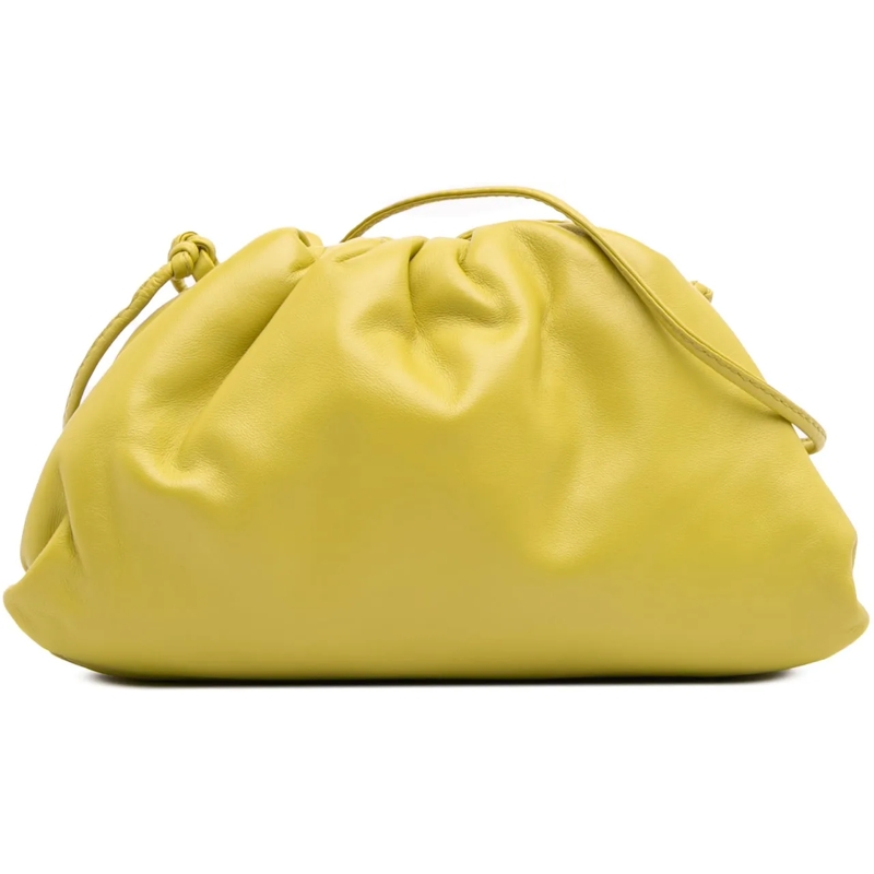 Bottega Veneta Schultertasche Lambskin The Mini Pouch Crossbody gelb