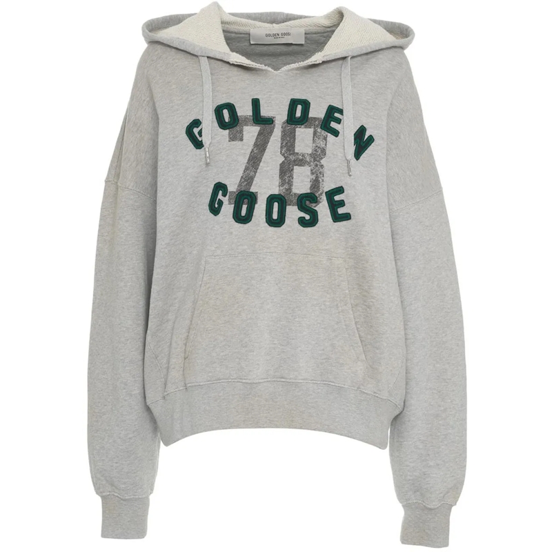 Golden Goose Hoodie Hoodie with logo lettering 'Morman' grau