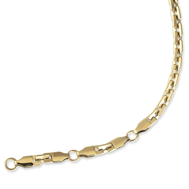 Copenhagen Mittellange Halskette Edelstahl Edgy Necklace gold(Image 6)