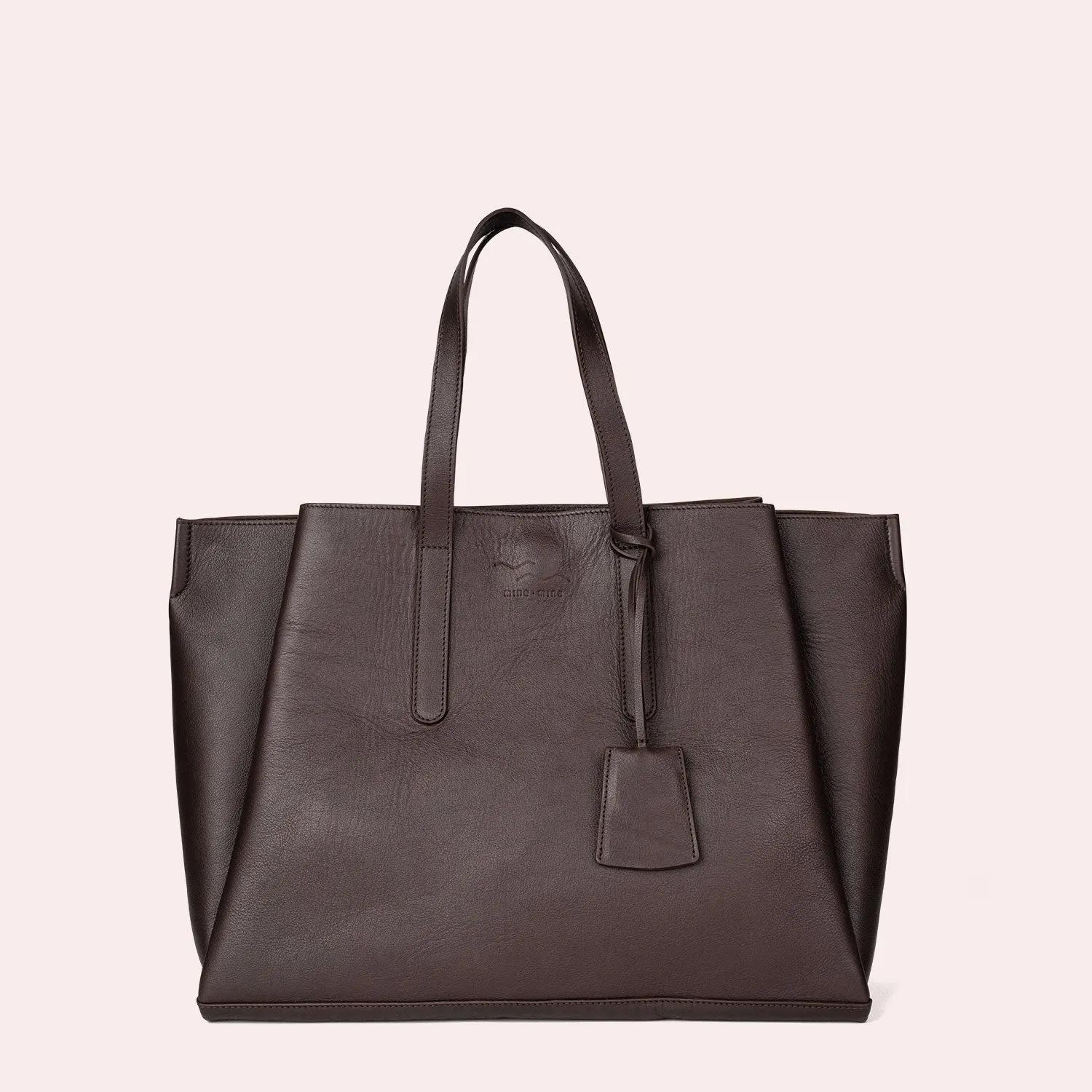 mine mina Shopper - MINE – der Leder Shopper ist unser Herzstück. - Gr. unisize - in Braun - für Damen