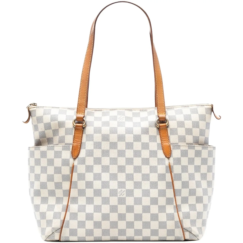 Louis Vuitton Shopper Damier Azur Totally MM weiß