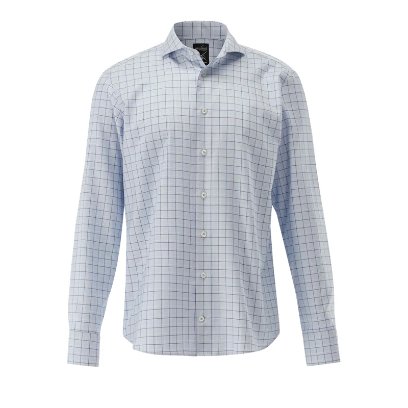 VAN LAACK Hemd Hemd Tailor Fit Karo blau