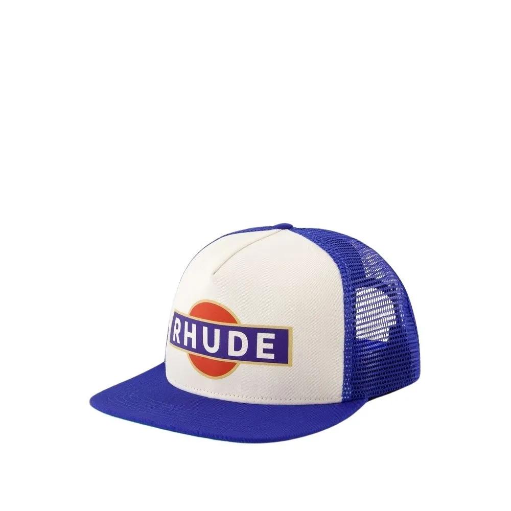 Rhude Mützen - Racer Trucker Cap - Synthetic - Blue/White - Gr. ONE SIZE - in Blau - für Damen