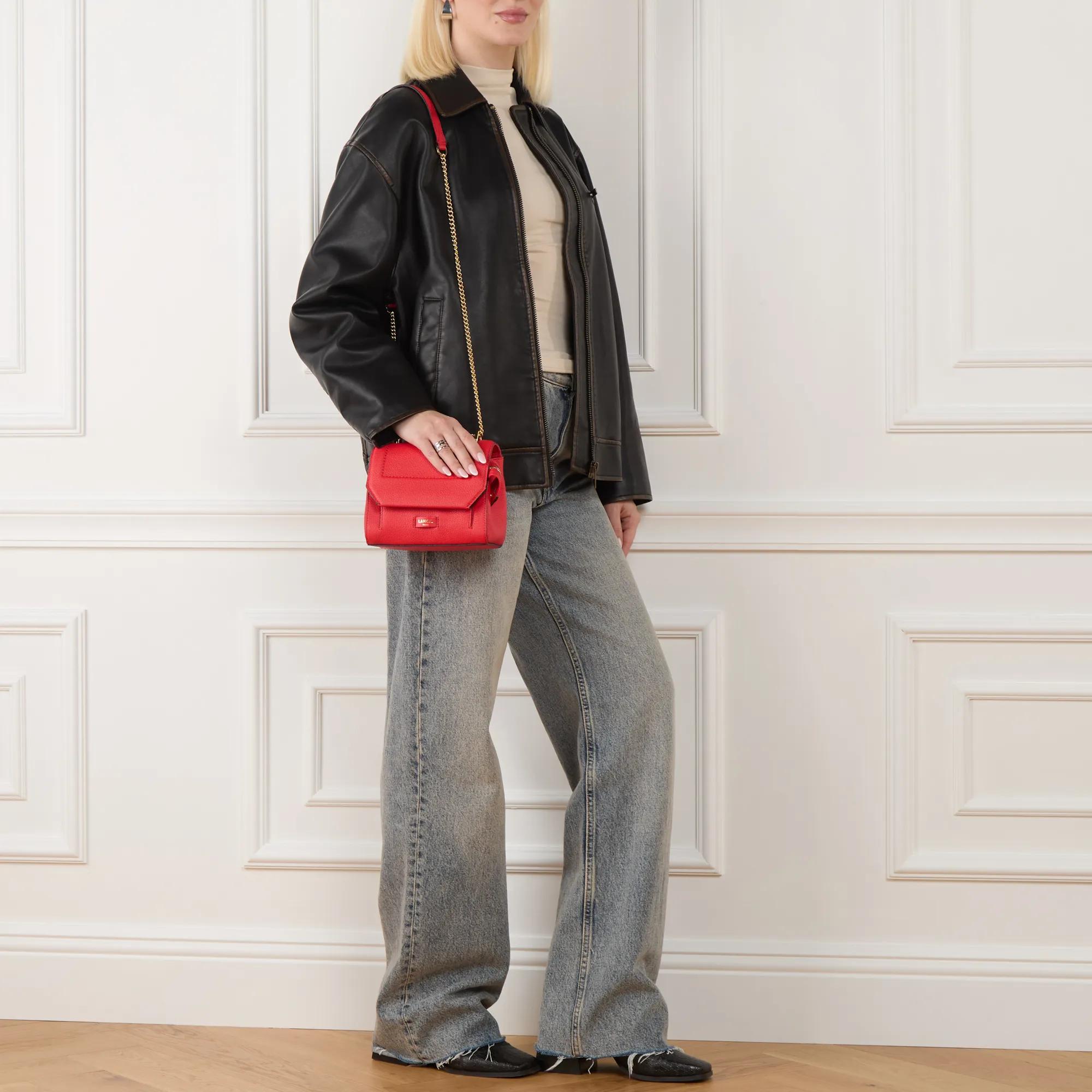 Lancel Rode Ninon Flap Crossbody Tas Red Dames