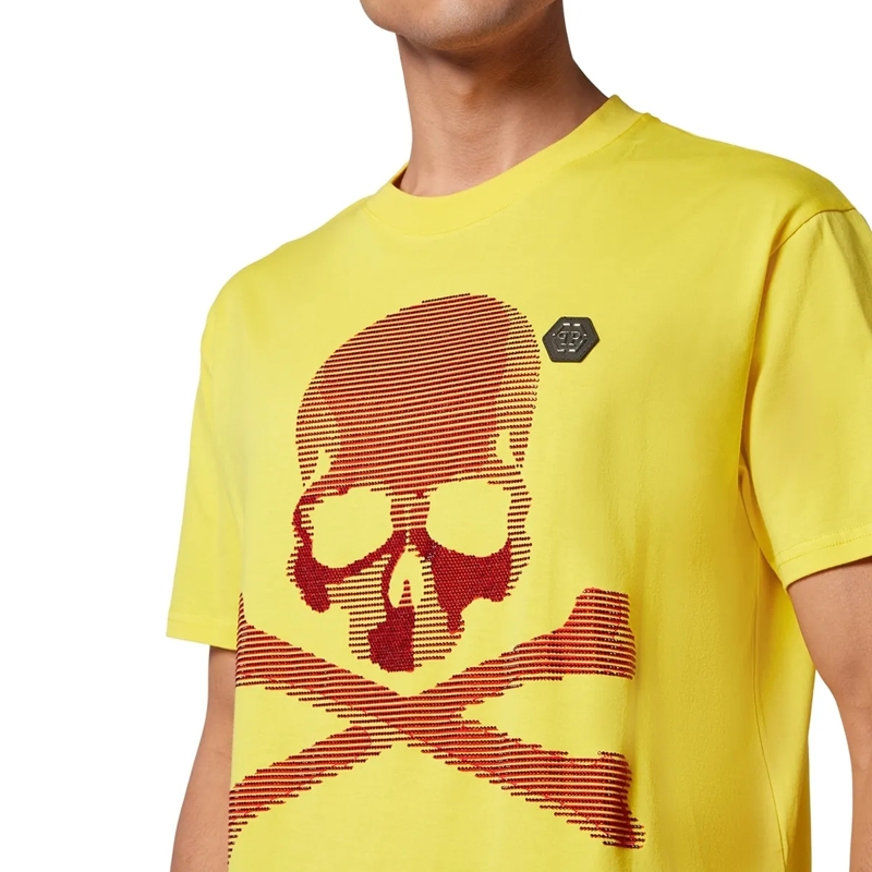 Philipp Plein T-Shirt T-Shirt Skull&Bones gelb(Image 5)