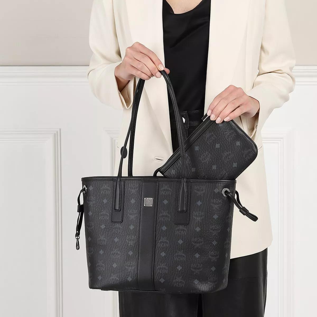 MCM Liz Visetos Shopper Small Black, Shopping Bag