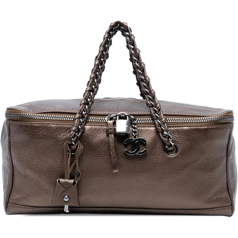 Chanel Tote Large CC Luxe Ligne Bowler Handbag braun