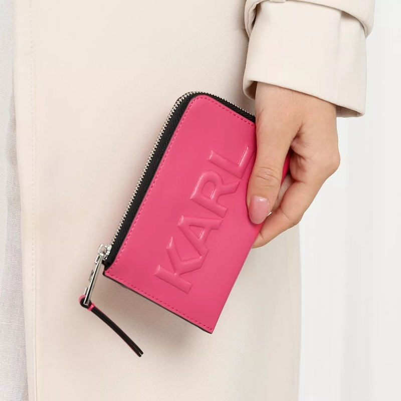 Karl Lagerfeld Porte-cartes K/Karl Seven Emboss Zip A576 Griotte(Image 2)