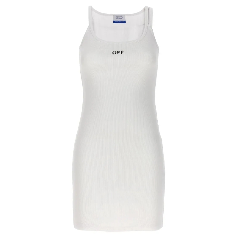 Off-White Minikleid Logo Midi Dress – White White