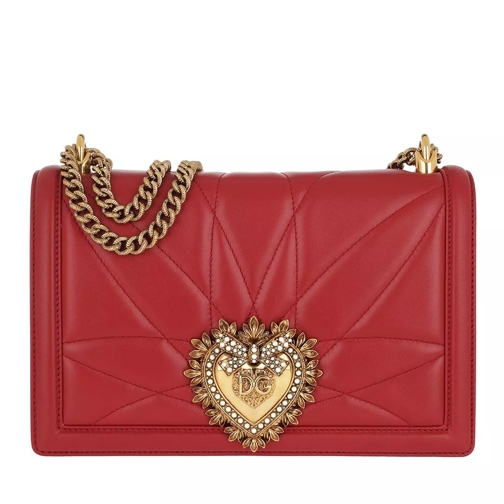 Dolce&Gabbana LG Devotion Shoulder Bag Red Crossbody Bag