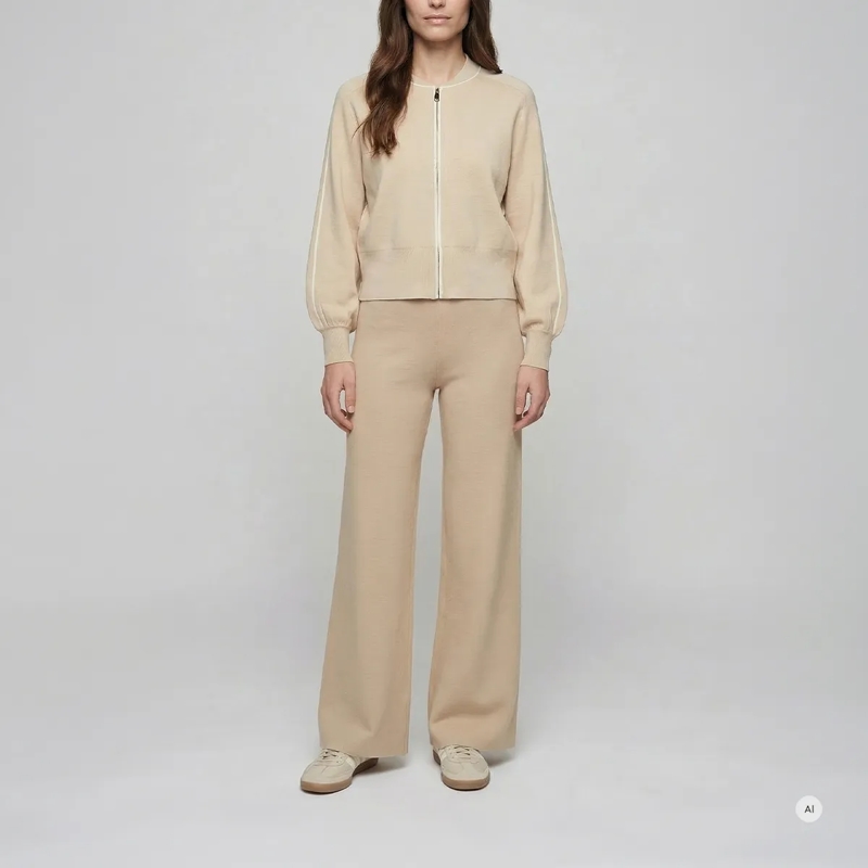 Marc Aurel Hose Strickhose- elastischer Gummibund- eingestrickt beige(Image 2)