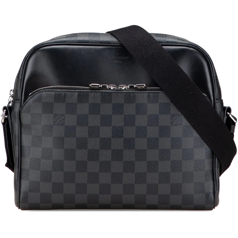 Louis Vuitton Schultertasche Damier Graphite Dayton Reporter PM schwarz
