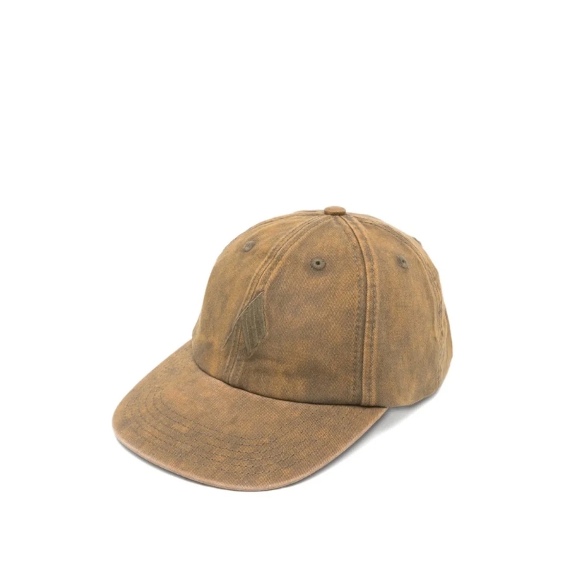 The Attico Hoed Vintage-Inspired Green Hat With Embroidered Detail Neutrals