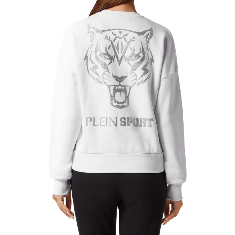 Plein Sport Top Sweatshirt Glitter weiss(Image 2)