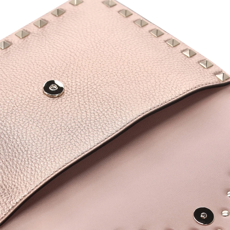 Valentino Garavani Crossbody Bag Clutch aus genarbtem Kalbsleder pink(Image 5)